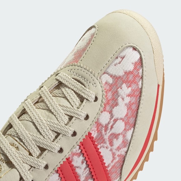 NWT Adidas SL 72 OG x Liberty London Floral Lace Cloud White Scarlet Sneaker 7 - Picture 7 of 10